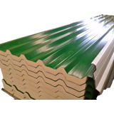 Telha De Aço Sanduíche Trapezoidais Com Pintura Verde