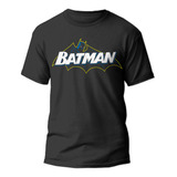 Polera Batman Murciélago Log Hombre Niños Super Heroes