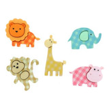 Sew Cute Baby Safari 5ct Pack Buttons, Multicolor