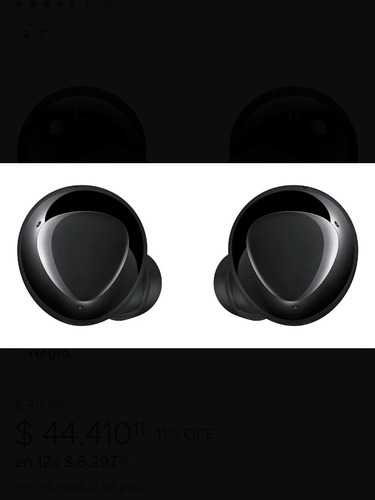 Auriculares In-ear Inalámbricos Samsung Galaxy +plus Negro 