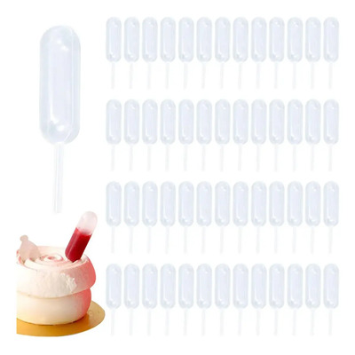 100 Pipetas De Plástico Desechables De 4 Ml Para Catering Y