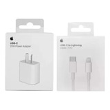 Cargador Para iPhone 20w Carga Rapida Original Completo