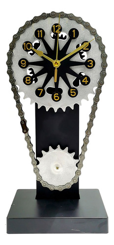 Reloj De Escritorio Vintage Con Forma De Cadena De Engranaje