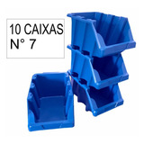 Caixa Grande Parafuso 10 Gaveteiro Organizador N°7 Azul