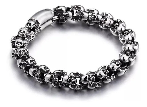Pulsera Calavera Craneo Acero Inoxidable 316l Con Estuche
