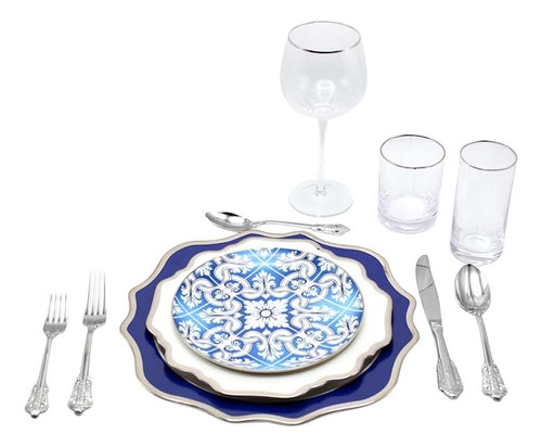 Vajilla En Set Azul Porcelana 11 Pz