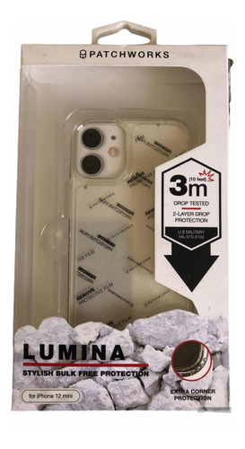 Case Protector Para iPhone 12mini Patchworks Resistente 3mts