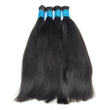 Cabelo Humano Liso Natural 40cm - 100g Imediato Cor Castanho