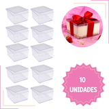 Cake Box Acrílico Transparente Quadrada Sobremesa 1500ml