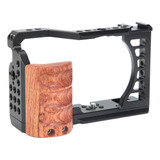 Cage + Grip Madera Para Camara Sony A7c , Zapata Fria