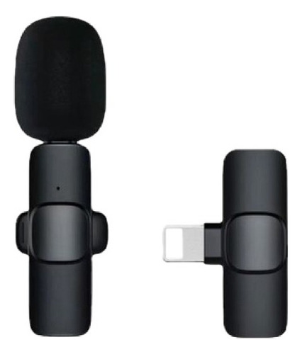 Micrófono Inalámbrico Corbatero Celular iPhone Android Usb C Color Negro