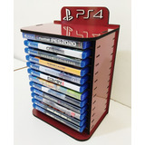 Porta Jogos De Parede Em Mdf Personalizado Ps4 Bordô