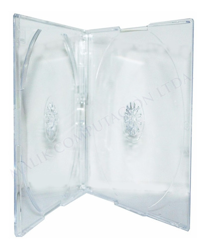 Pack 10 Cajas Cd Slim Doble Transparente 5mm Caja Premium