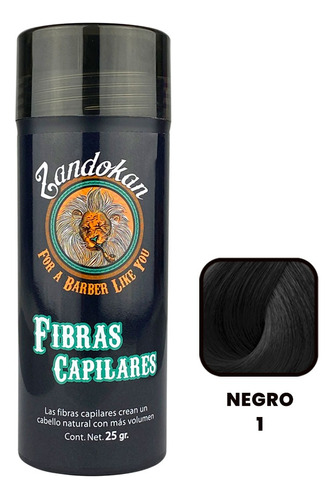 Fibra Capilar 25 Gr Color Negro Zandokan Mod Zk-04-0090