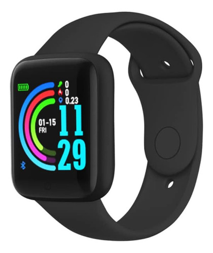 Reloj Inteligente Smartwatch Pulsera Deportiva Color De La Malla Negro