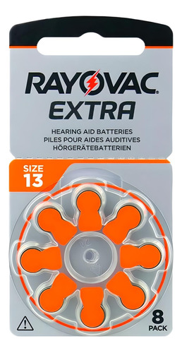 Pilas Audifono Pa13 Rayovac Extra Pr48 Blister X 8 Unidades