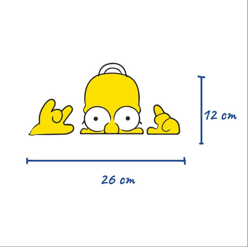 Sticker Calcomania Vinil  Auto Homero Bart Los Simpson