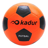Pelota Futsal N°4 Medio Pique Simil Cuero Futbol Papi Color Naranja/negro