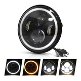 7 Faros Led Ángel Ojo H4 Para Jeep Vocho Wrangler