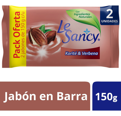 Jabón En Barra Le Sancy Karité Y Verbena 2 Un De 150 G