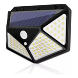 Lámpara Solar 100 Luces Led Exteriores Sensor Movimiento Bk