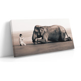 Cuadro Decorativo Ashes And Snow Niño Con Elefante En Canvas