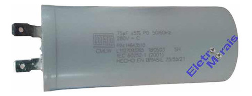 Capacitor 75uf Para Máquina Cortador De Grama Trapp Mc 50