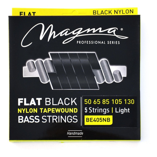 Encordado Magma Bajo Electrico 5 Cuerdas Flat Black Nylon