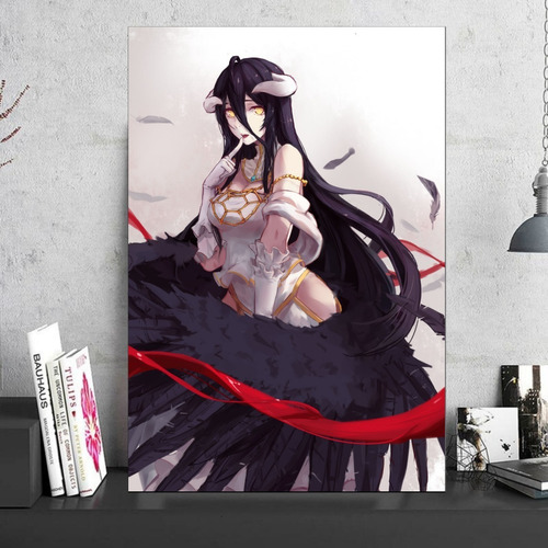 Cuadro Decorativo Anime Overlord Albedo Alas Negras 30x45cm