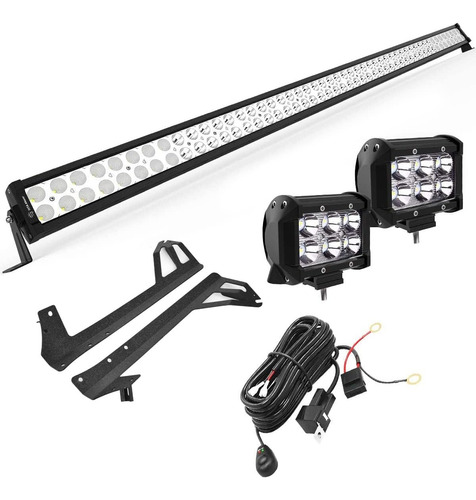 Barra De Luces Y Soportes Para Jeep Jk Wrangler 132 Cm