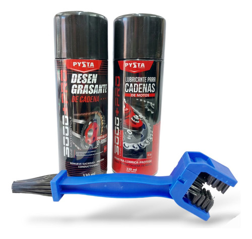 Kit De Limpieza Para Cadena De Moto Pysta, Cepillo Gratis.