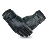 Guantes De Piel De Cordero For Pantallas Táctiles Negro