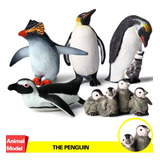 Realistas Animais Modelos Conjunto Brinquedos Set-pinguim