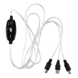 Adaptador De Cable Midi De Entrada/salida Usb Para Pc A Tecl