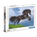 Caballo Andaluz Frison Negro Rompecabezas 500 Pz Clementoni