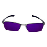 Óculos De Sol Sm Sol Único Armação De Metal Cor Prata, Lente Azul De Policarbonato Espelhada/degradada