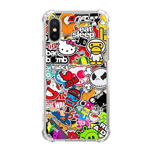 Funda Para iPhone XS/x Aesthetic Cartoon Sticker Bomb Tpu