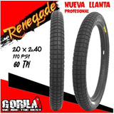 Par De Llantas Gorila Bmx Renegade 2.40 110psi Color Negro