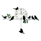 Reloj De Pared Péndulo Pájaro Deco Morph