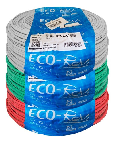 Pack 3 Rollos Cables Libres De Halógenos 1.5mm2 100mts Sec