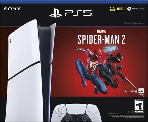 Playstation 5 Slim Digital 1 Tb Bundle Marvel Spiderman 2