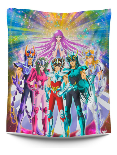 Cobija Frazada Saint Seiya Flanel 200x150 Cm  Anime,