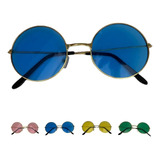 Lentes Lennon X 1 Hippie Anteojos Vidrio Colores Cotillon Color Lennon Azul