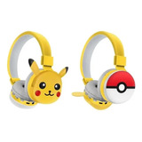 Audifonos Diadema Bluetooth Pikachu Pokémon Para Niños Y Adu