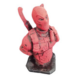 Figura Busto Deadpool Rojo . Impresion 3d