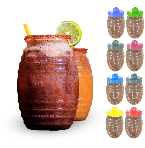 100 Vasos Vitrolero Plastico Michelada Vitrochela 500 Ml