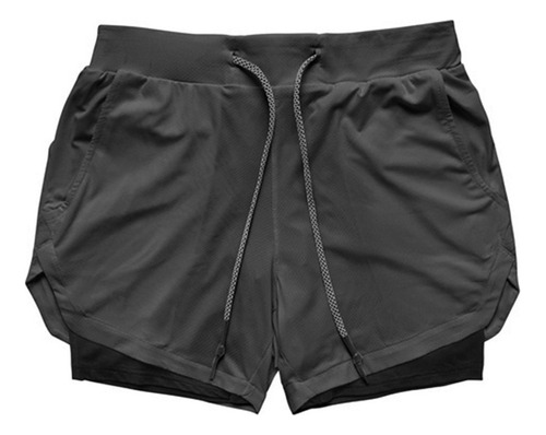 A Shorts Deportivos De Compresión Para Hombre, 2 Capas