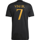 Jersey Real Madrid 2024 Tercero Negro Vinicius