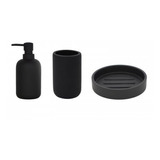 Set Baño 3 Pz Dispenser Jabon Jabonera Vaso Palermo O Centro