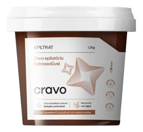 Labotrat Cera Depilatória Cravo Com Anestésico Natural 1,3kg